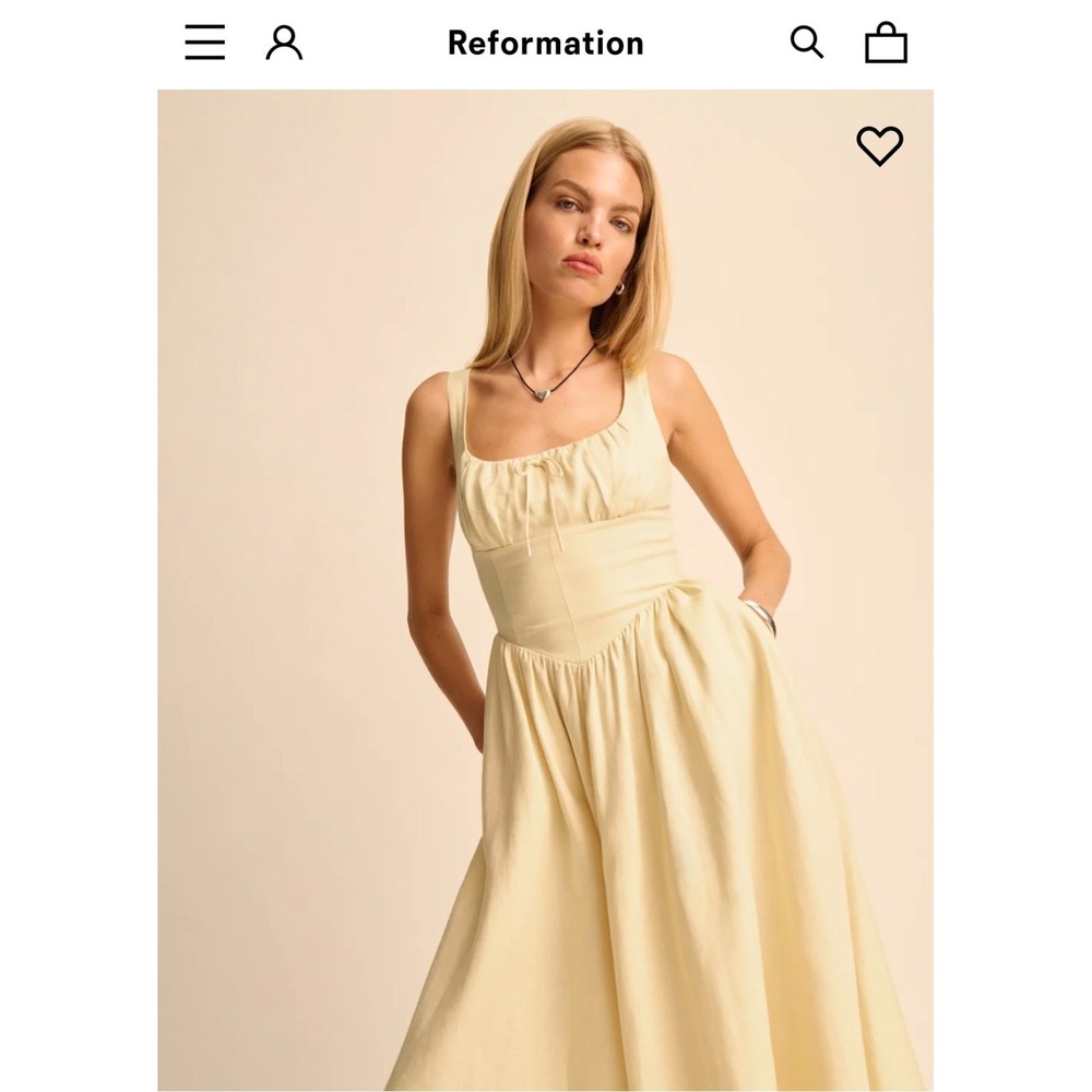 Reformation Balia Linen Dress